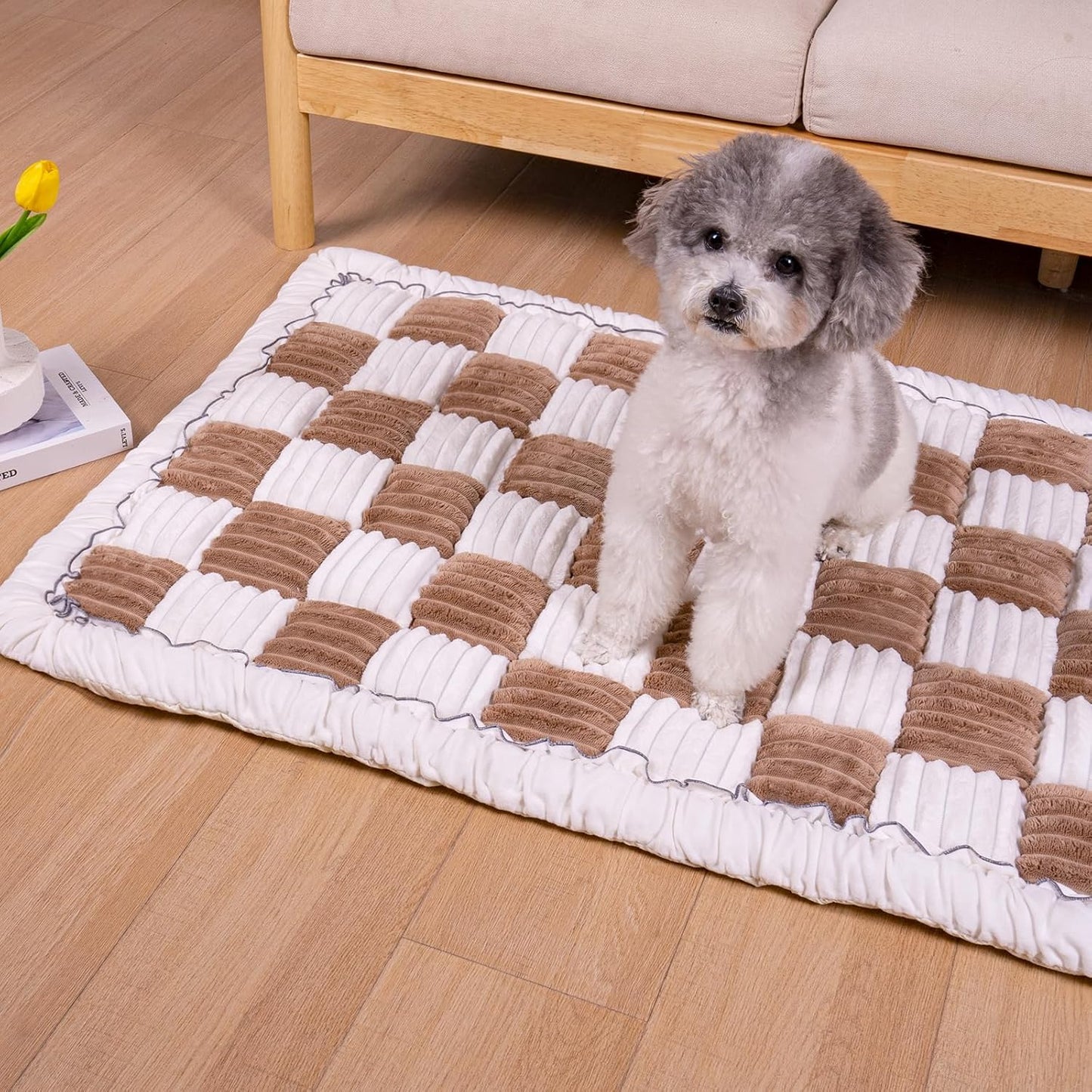 Dog Couch Cover Protector, Dog Bed Mat for Couch Washable Pet Bed Cover, Large Dog Blanket Pet Friendly Sofa Cover, Dark Coffee, 27 * 59 ''