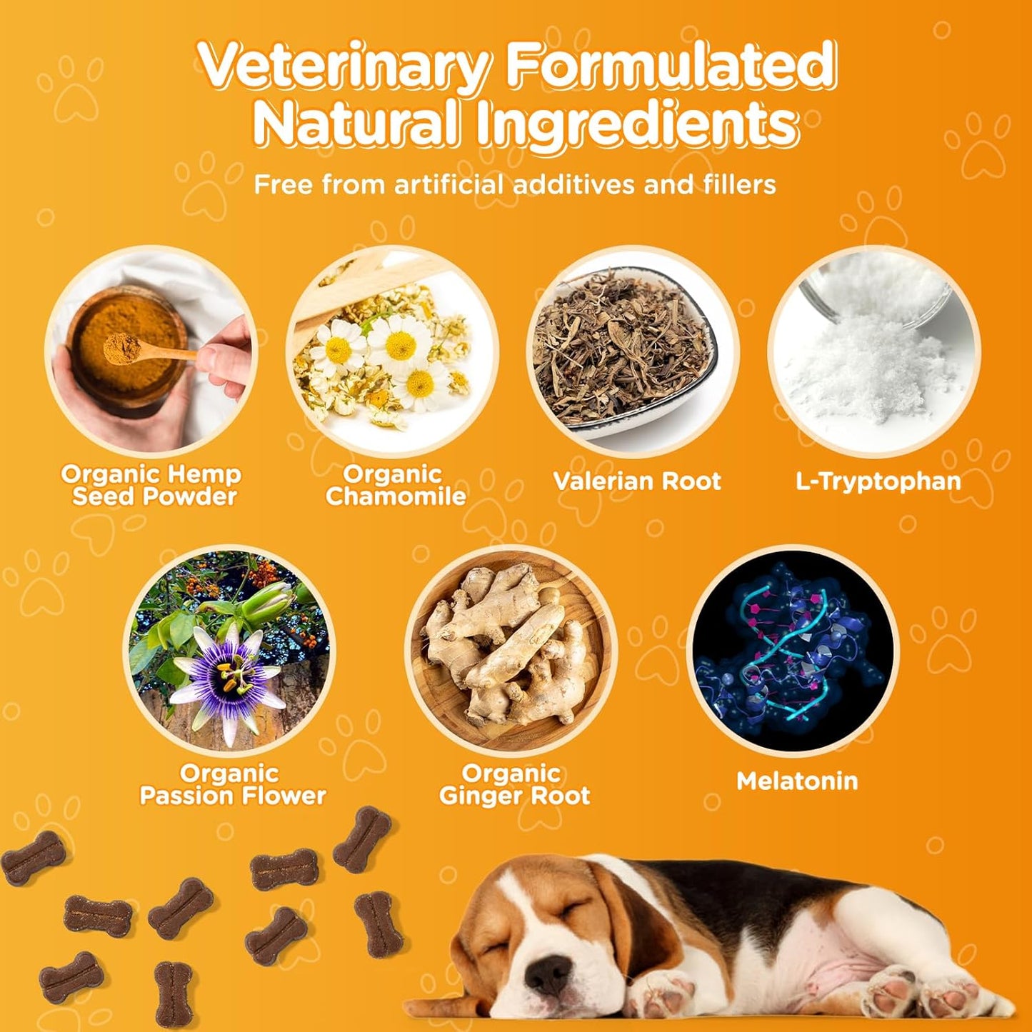 Dog Calming Chews 100 Count Large Particle,Anxiety Relief Treats for Dogs,Sleeping Aid Supplement,Aid with Separation, Barking, Stress Relief, Thunderstorms 100% Natural Ingredients,Chicken Flavor