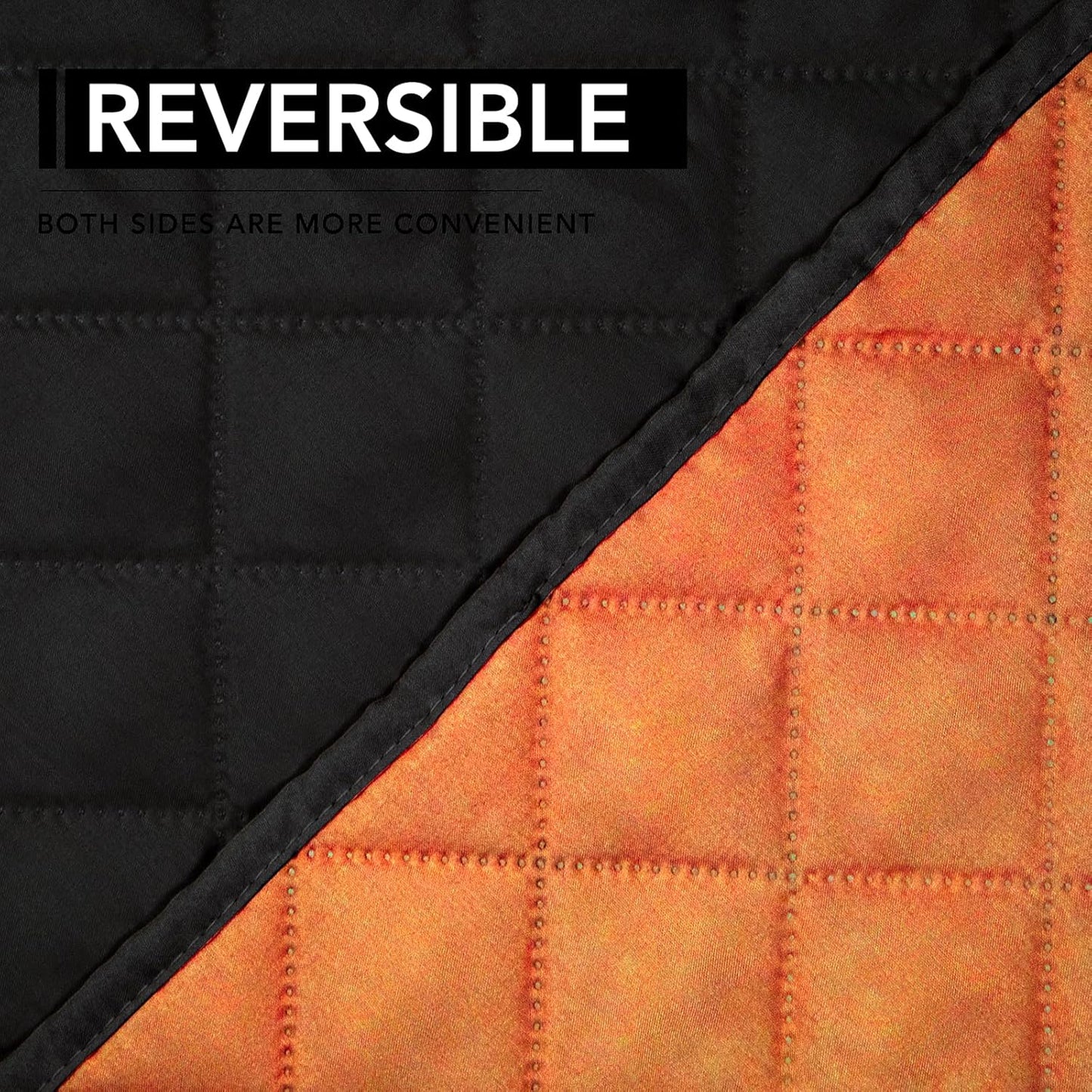 Easy-Going Oversized Recliner Chair Slipcover Reversible Sofa Cover Water Resistant Couch Cover Furniture Protector with Elastic Straps for Pets Dog (Oversized Recliner, Orange/Black)