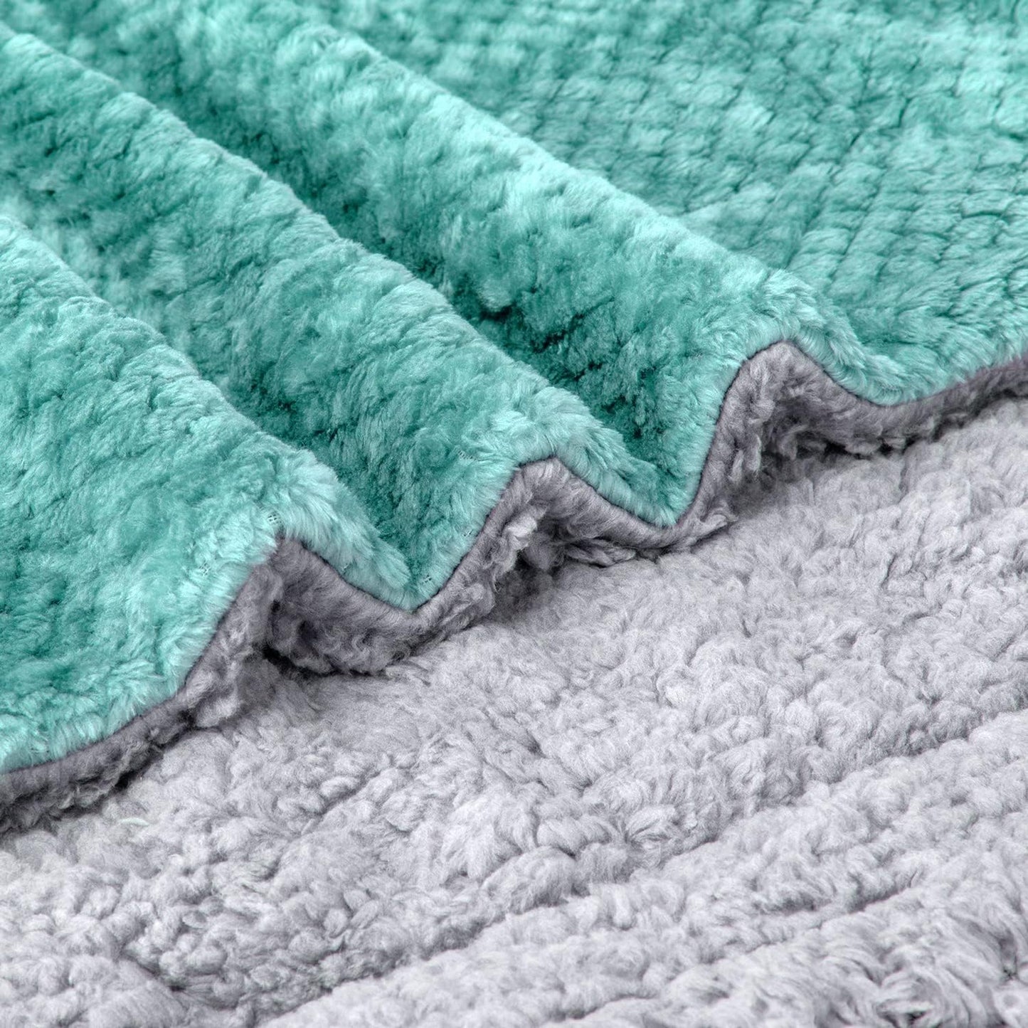 Fuzzy Blanket or Fluffy Blanket for Baby Girl or boy, Soft Warm Cozy Coral Fleece Toddler, Infant or Newborn Receiving Blanket for Crib, Stroller, Travel, Outdoor (32" x 40", DG-Blue Bell)