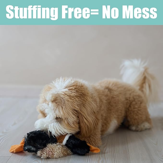 SPOT Skinneeez Mini Mallard Duck 13 Inch Stuffing-Free Plush Squeaky Dog Toy – Soft Interactive Toy for Small and Medium Dogs – Mess-Free Play for Light & Moderate Chewers – Assorted Styles
