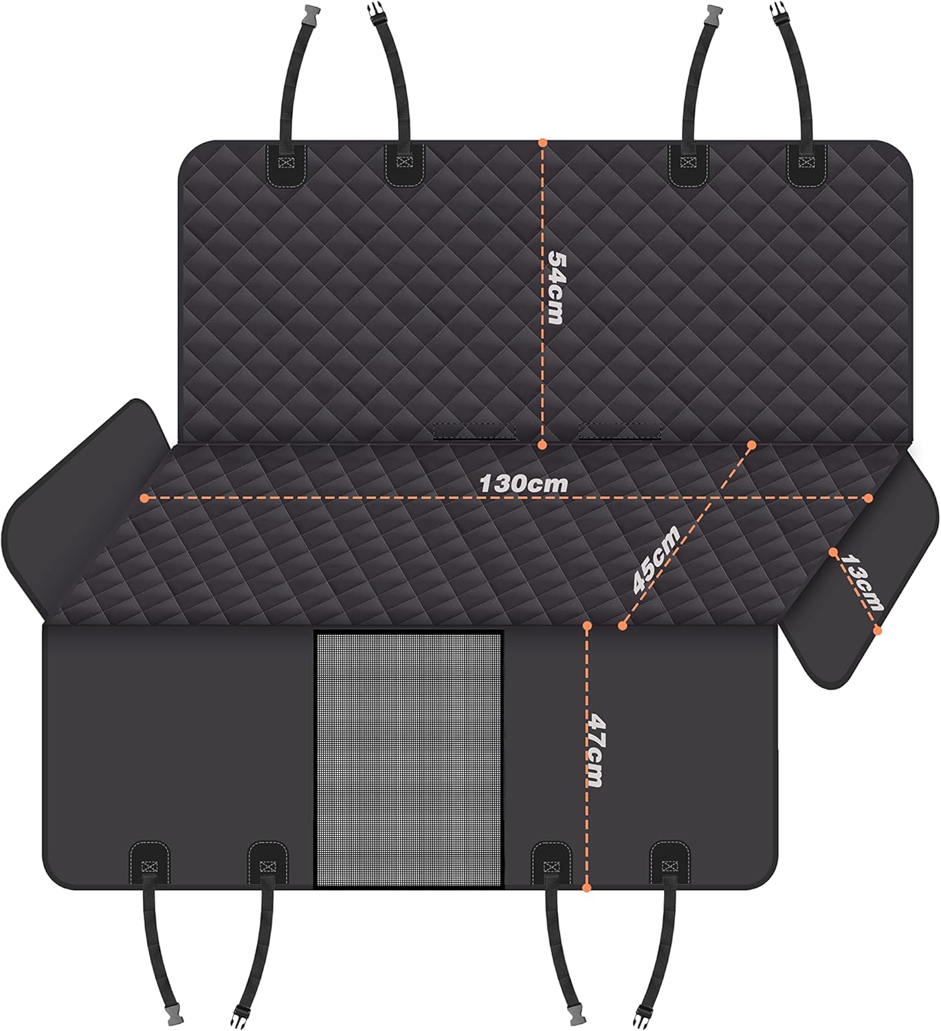 GXT Dog Back Seat Cover Protector for Cars SUV and Trucks with Mesh Window, Scratchproof Nonslip and Waterproof Material