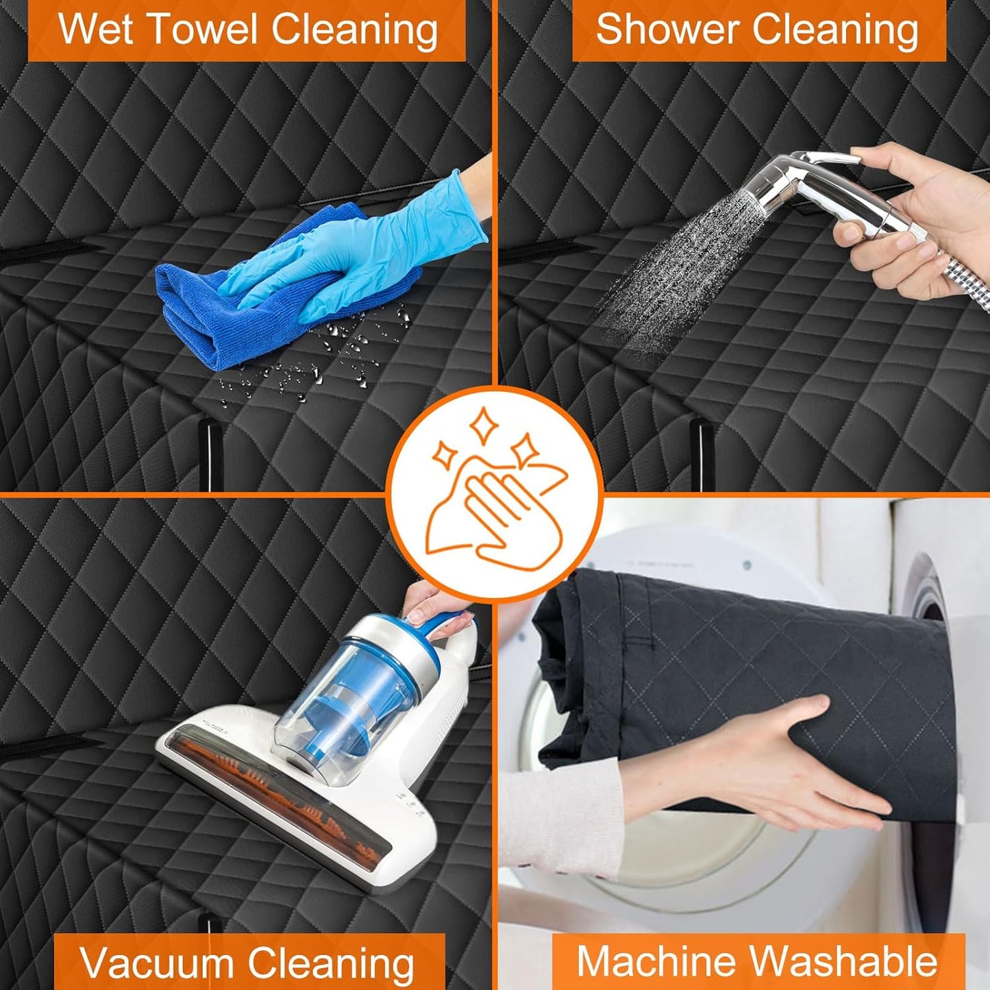 Backseat Cover for Dogs, Waterproof and Non-Slip Pet Bench Seat Covers, Car Seat Protector for Back Seat, Universal Size Rear Car Seat Cover Fits Cars, Trucks and SUVs, L-Black