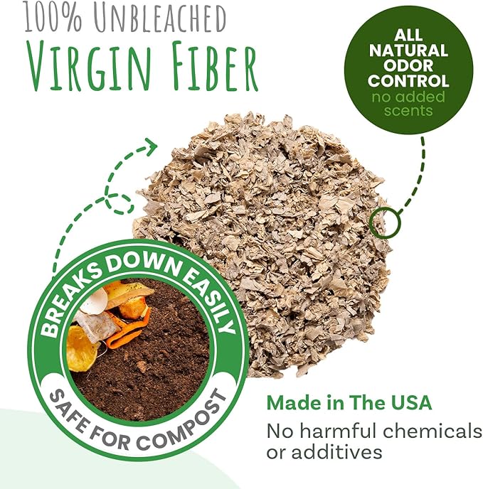 Small Pet Select Brown Natural Paper Bedding, Soft Animal Bedding with Odor Control for Guinea Pig, Rabbit, Hamster, or Bunny, Cage Accessories, Made in the USA, 178L (2 Pack)