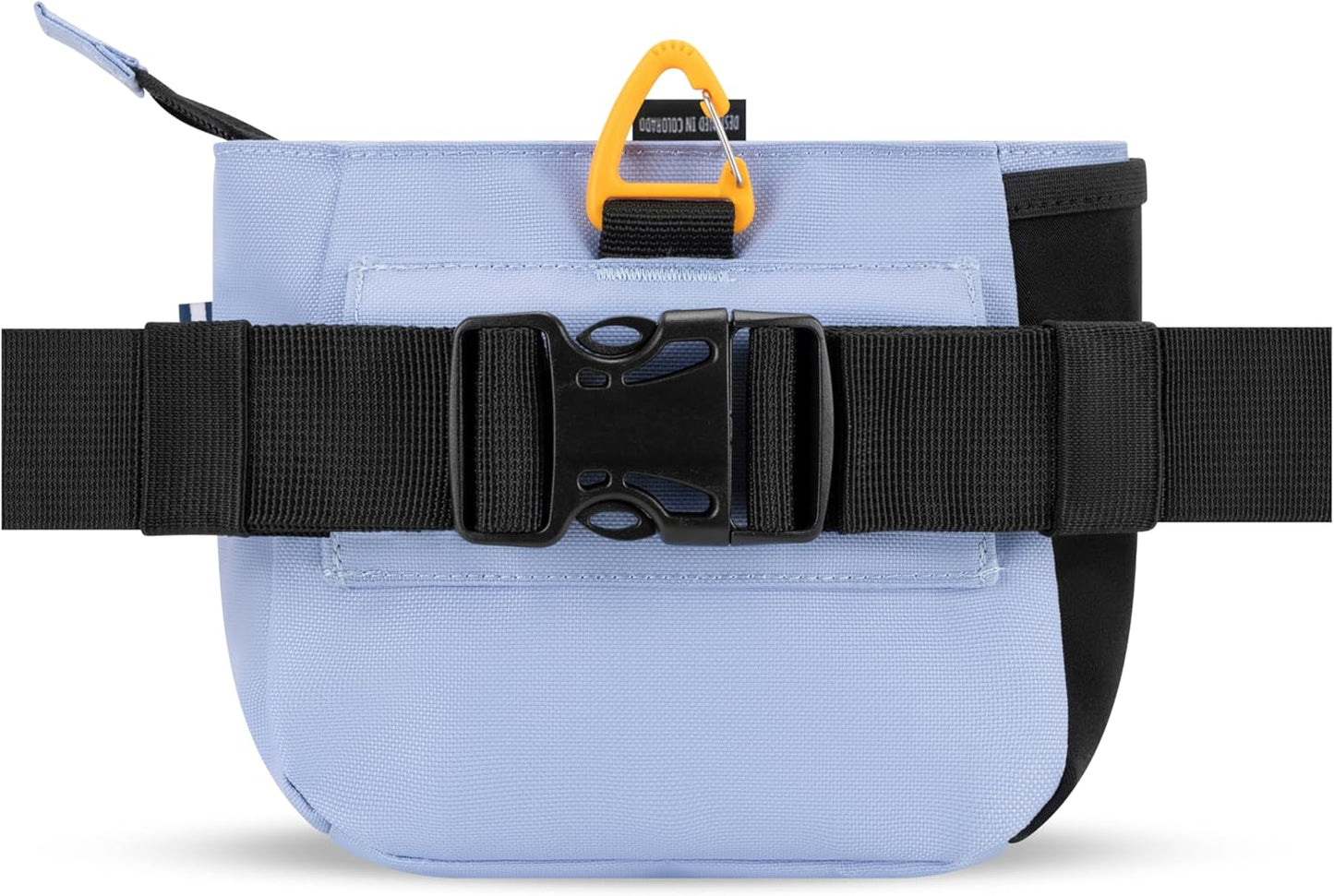 OllyDog Backcountry Day Bag | Hands-Free Dog Training Treat Pouch | Fanny/Hip Pack with Zipper Closure & Built-in Poop Bag Dispenser | Removable Waist Clip (Blue Heron)