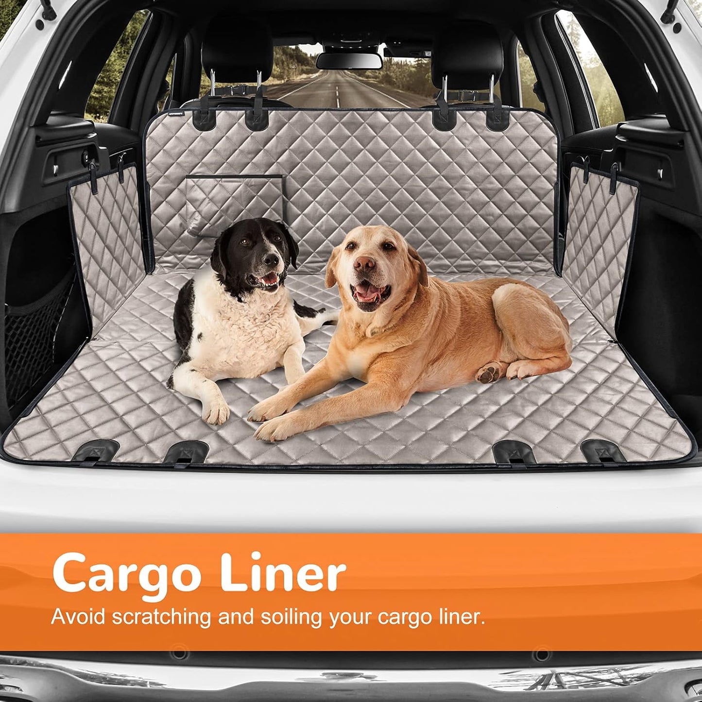 URPOWER Dog Seat Cover Car for Pets 100% Waterproof Pet Hammock 600D Heavy Duty Scratch Proof Nonslip Durable Soft Back Covers Cars Trucks and SUVs