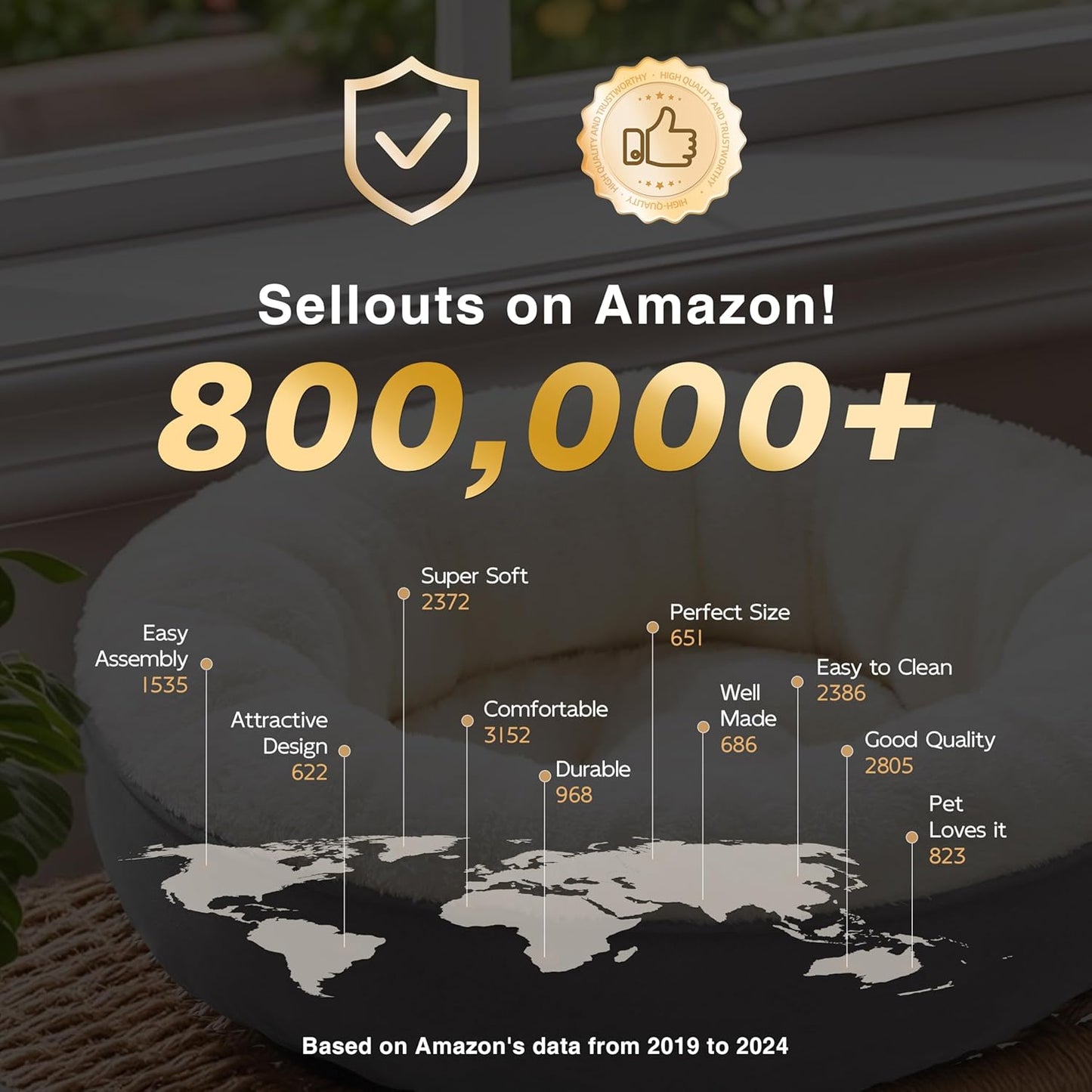 Love's cabin Round Donut Cat and Dog Cushion Bed, 25in Pet Bed for Small or Medium Dogs, Anti-Slip & Water-Resistant Bottom, Soft Durable Fabric Pet Beds, Washable Calming Cat & Dog Bed Olive Green