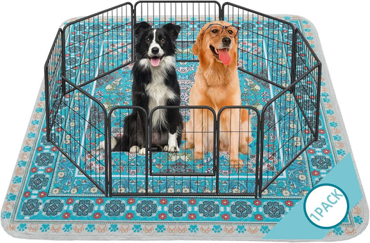 Homimp Washable Pee Pads for Dogs, Extra Large Reusable Puppy Pads Waterproof, Absorbent and Leakproof Dog Pee Pads, Non Slip Puppy Training Pads, Pet Mat for Floor,Crate,Couch,Whelping, Blue,72"x72"