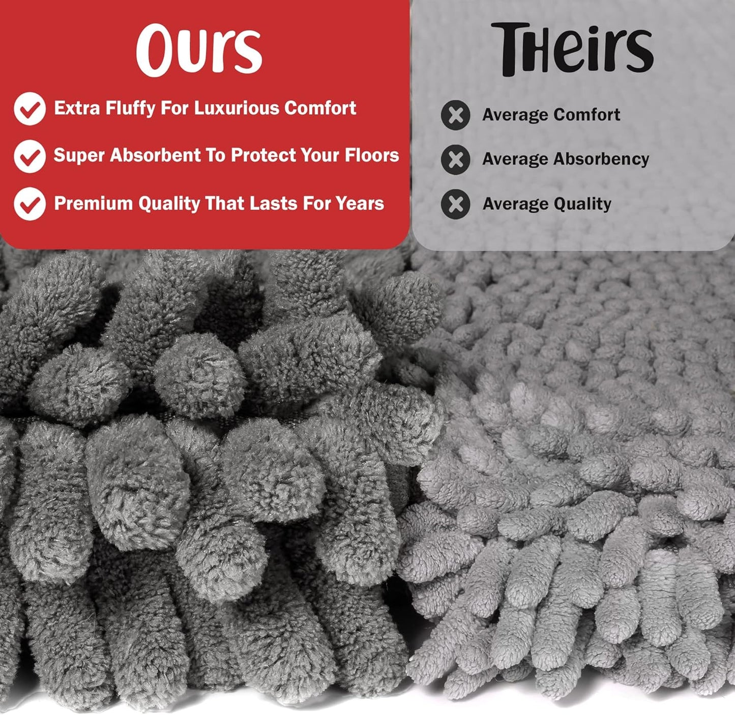 DogBuddy Dog Door Mat for Muddy Paws, Absorbent Microfiber Pet Rug, Waterproof Non-Slip Doormat, Washable Rugs for Dogs, Entryway Indoor Outdoor mat, Dog Supplies (Medium, Shadow/Standard)