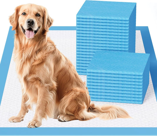 JollyMate Dog Pee Pads Extra Large 30"x36", X-Large Puppy Training Pads with Adhesive Tabs, 6 Layers Thick, Super Absorbent, Leak-Proof, Quick-Dry, Potty Pads for Dogs and Puppies (100, 30*36IN)