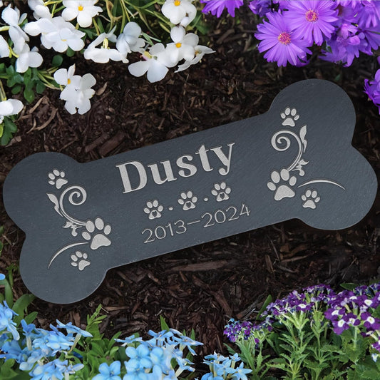 Pet Memorial Gift, Pet Memorial Stone, Dog Memorial Gifts for Loss of Dog, Pet Loss Sympathy Gift, Pet Remembrance Gifts, in Memory of Dog Cat - Bone