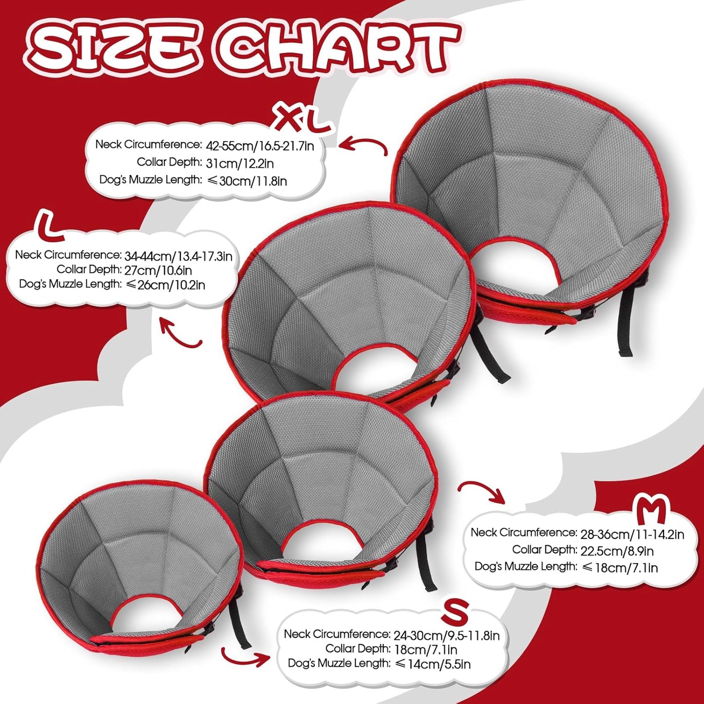 Dog Cone Collar Soft Cone for Medium Dogs After Surgery Adjustable Elizabethan Collar for Dogs to Stop Licking Wounds, Biting Stitches Professional Pet Recovery Cones E-Collar for Dog