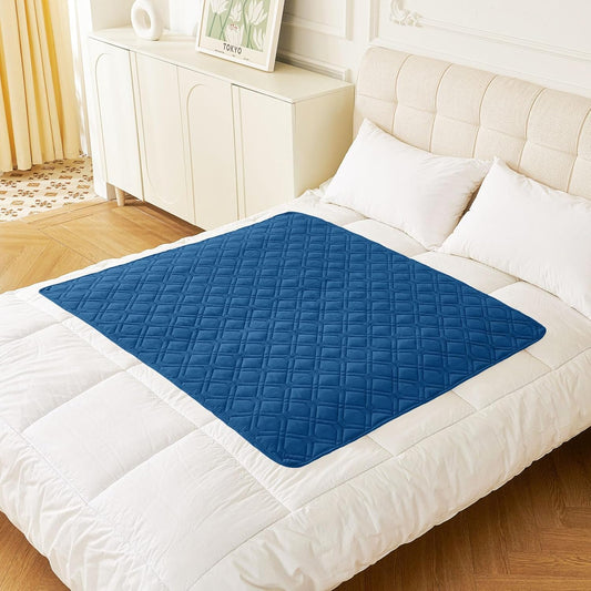 hyha Waterproof Dog Bed Blanket, Soft Pet Blankets, Waterproof Couch Cover for Dogs, Reversible Sofa Covers Washable for Furniture (40x50 Inch, Navy Blue/Blue)