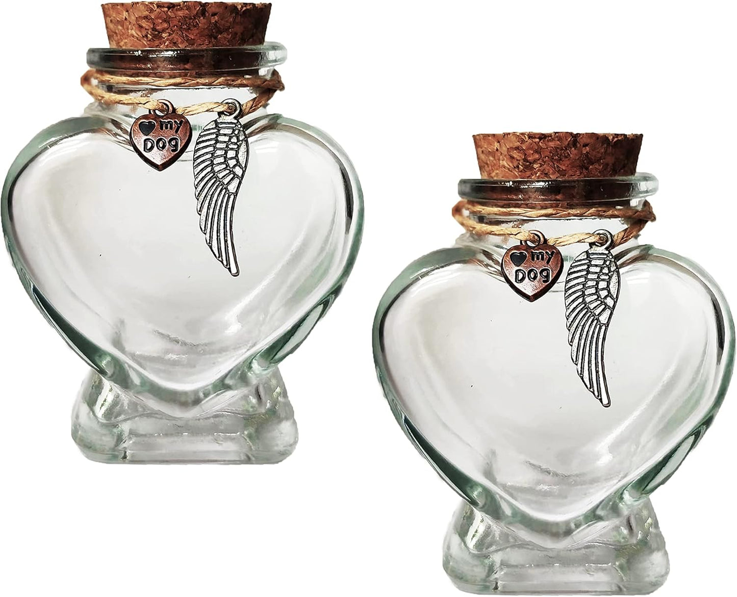 Fight Club memorial bottle for pet hair，Pet fur memorial fur keepsake，dog cat keepsake fur, pet memorial urn (dog*2)