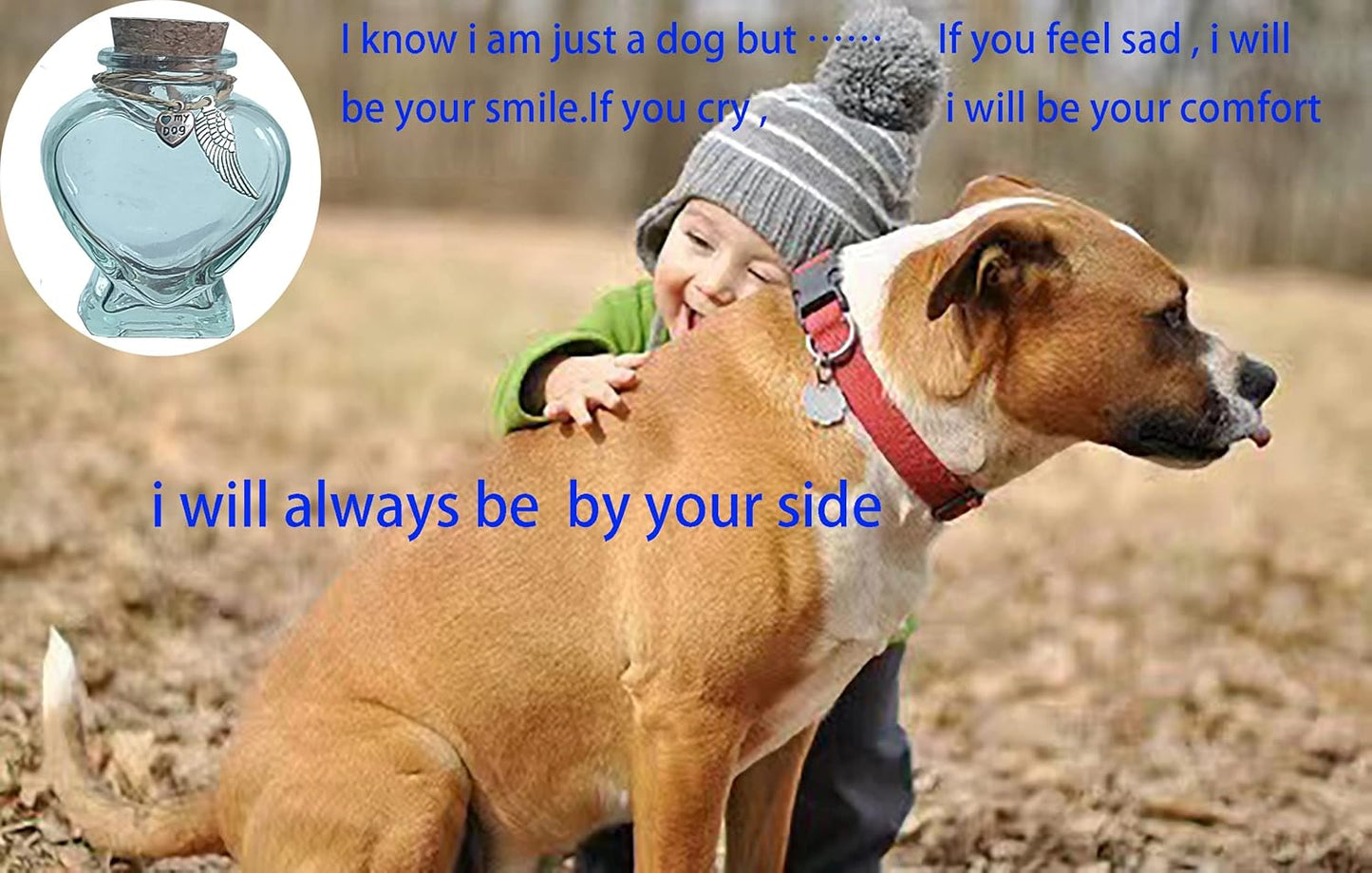 Fight Club memorial bottle for pet hair，Pet fur memorial fur keepsake，dog cat keepsake fur, pet memorial urn (dog*2)