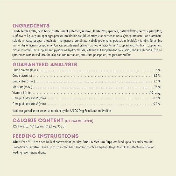 ACANA Premium Pate in Bone Broth Grain-free Wet Dog Food Lamb Recipe 12.8oz Cans (12 Count)