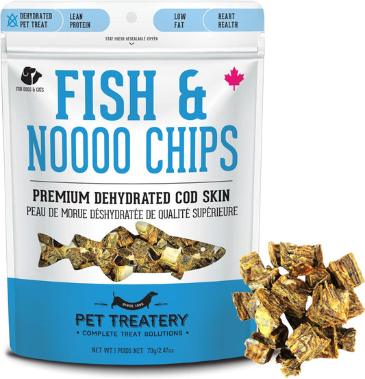 Dehydrated Cod Skin for Dogs & Cats (2.5 oz, Pack of 1) - Dehydrated Single Ingredient Dog Treats - Natural Dog Treats, Grain Free
