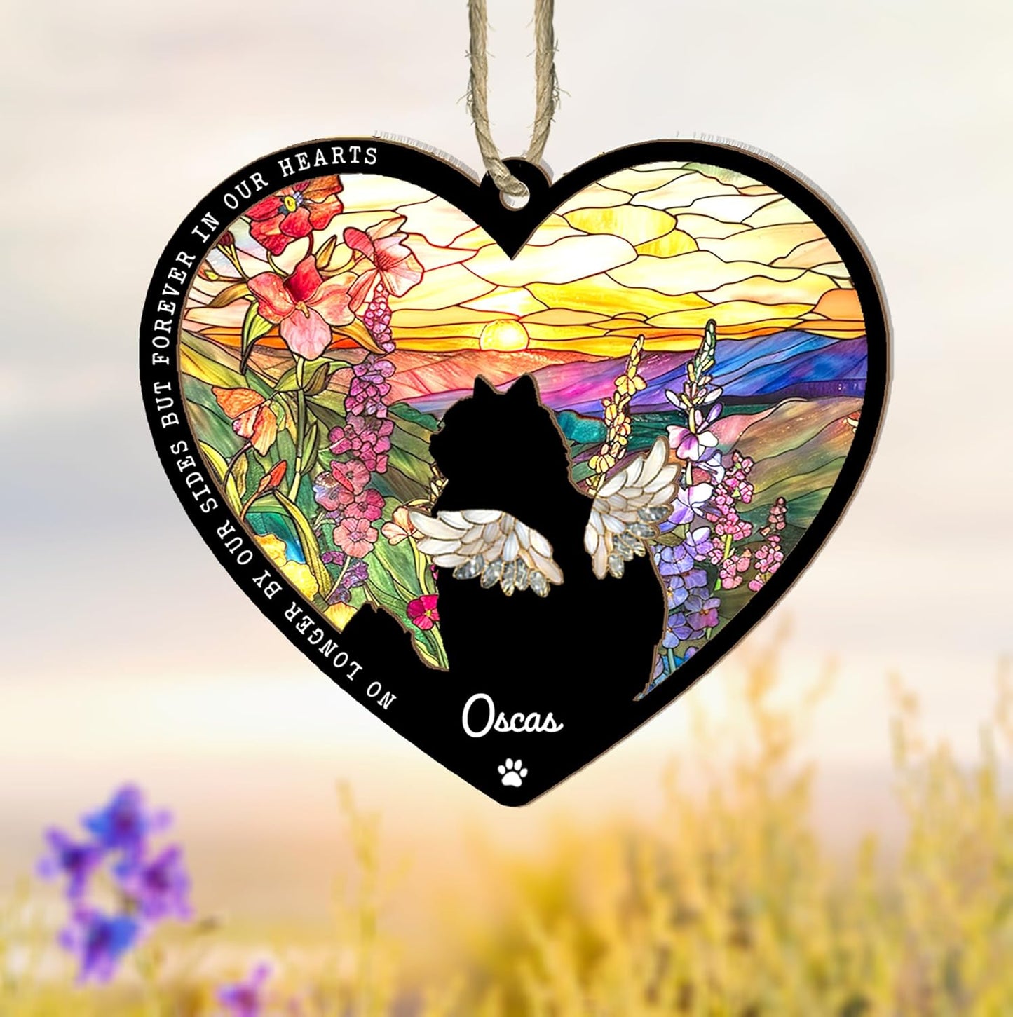 Personalized Cat Memorial Suncatcher – Custom Suncatcher with Name for Up to 3 Cats, Sympathy Gift for Pet Loss, Memorial Gift for Cat Lovers