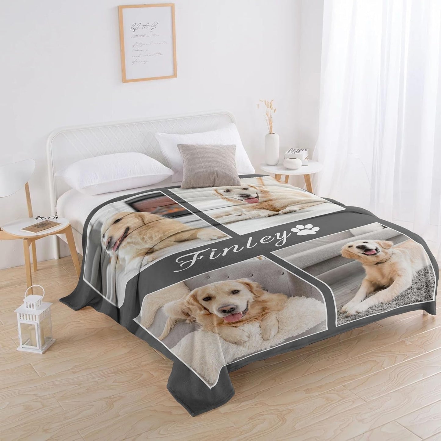 Funny DIY Personalized Pet Memorial Blanket with Photo Pet Memorial Gifts for Dogs Cats Loss of Dog Sympathy Gift Dog Bereavement Remembrance Pets Loss Gifts Custom Dogs Picture Blanket