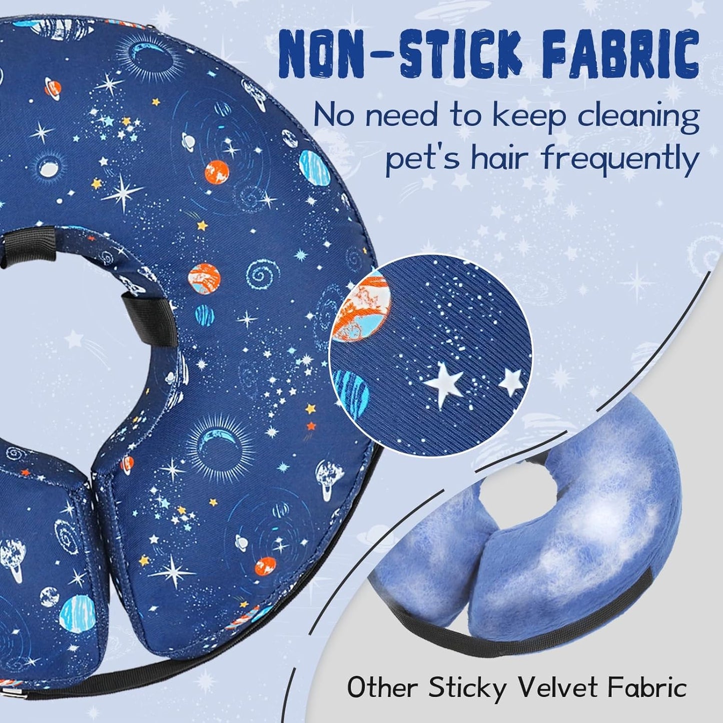 Inflatable Dog Cone Collar for After Surgery, Dog Donut Collar After Surgery, Soft Doggie Cone for Small Medium Large Dogs to Stop Licking