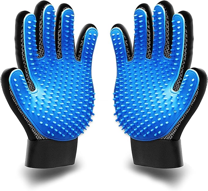 KENNELS & KATS Pet Grooming Gloves | Deshedding Glove for Easy, Mess-Free Grooming | Grooming Mitt for Dogs, Cats, Rabbits & Horses with Long/Short/Curly Hair | Pet Hair Gloves for Pet Hair Removal