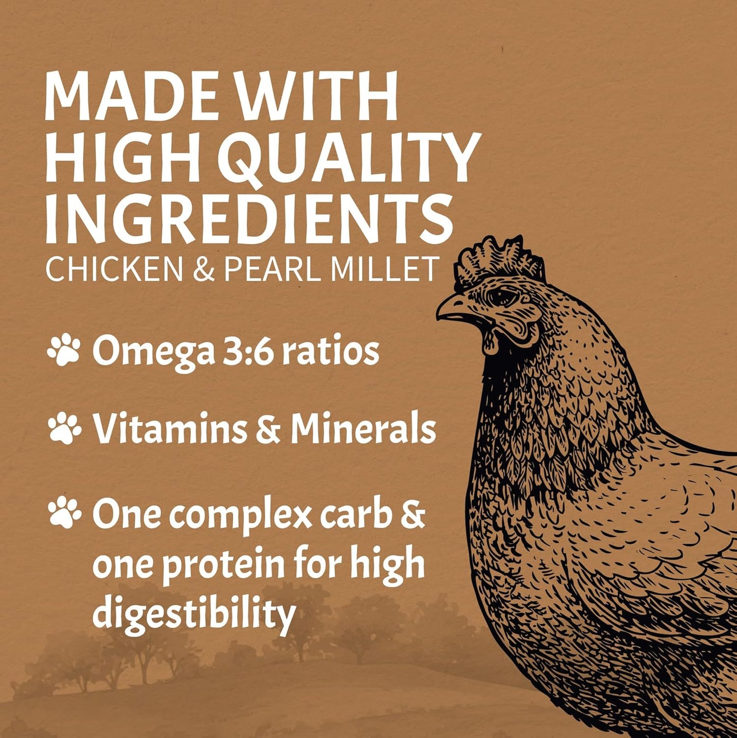 Canine Caviar - Free Spirit: Chicken & Pearl Millet Alkaline Dry Dog Food, Limited Ingredients, Gluten-Free, Based on Science & Research, Veterinary Alternative Diet (22 Pound Bag)