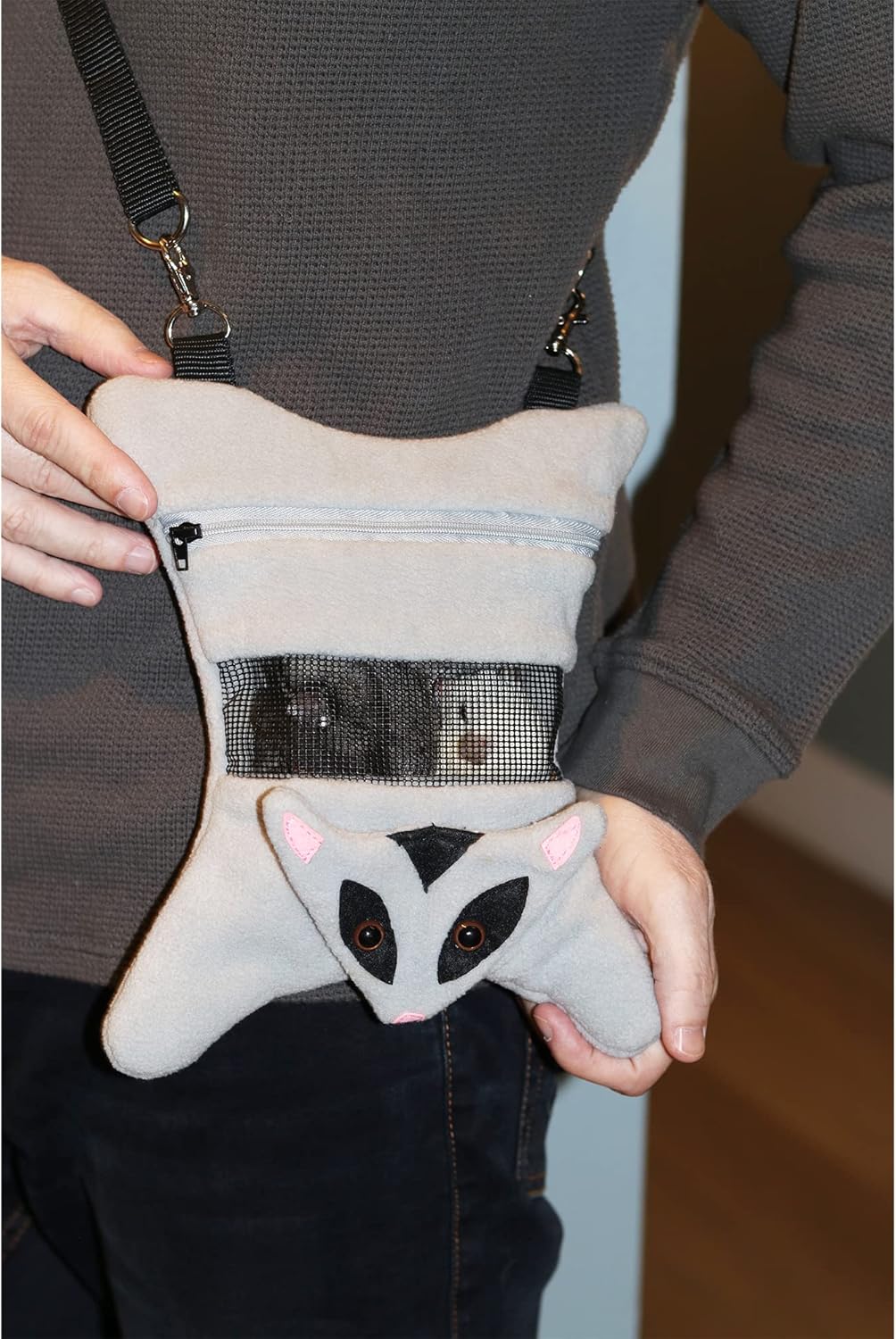 Glider Bonding Pouch - Carry Bonding Pouch for Sugar Gliders, Rats, Ferrets, Chinchillas, Squirrels, Marmosets, Hamsters, Gerbils & Small Animals