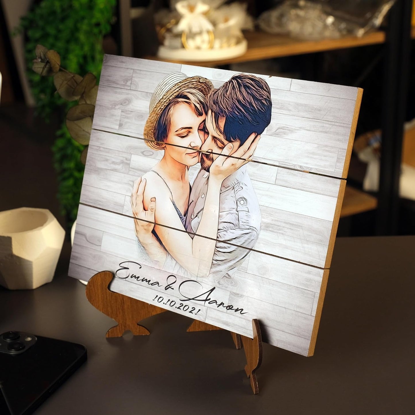 Custom Photo Printed on Wood, Personalized Wooden Photo Print, Valentine’s Day Gift for Him or Her, Picture Frames Personalized, Home Wall Decor