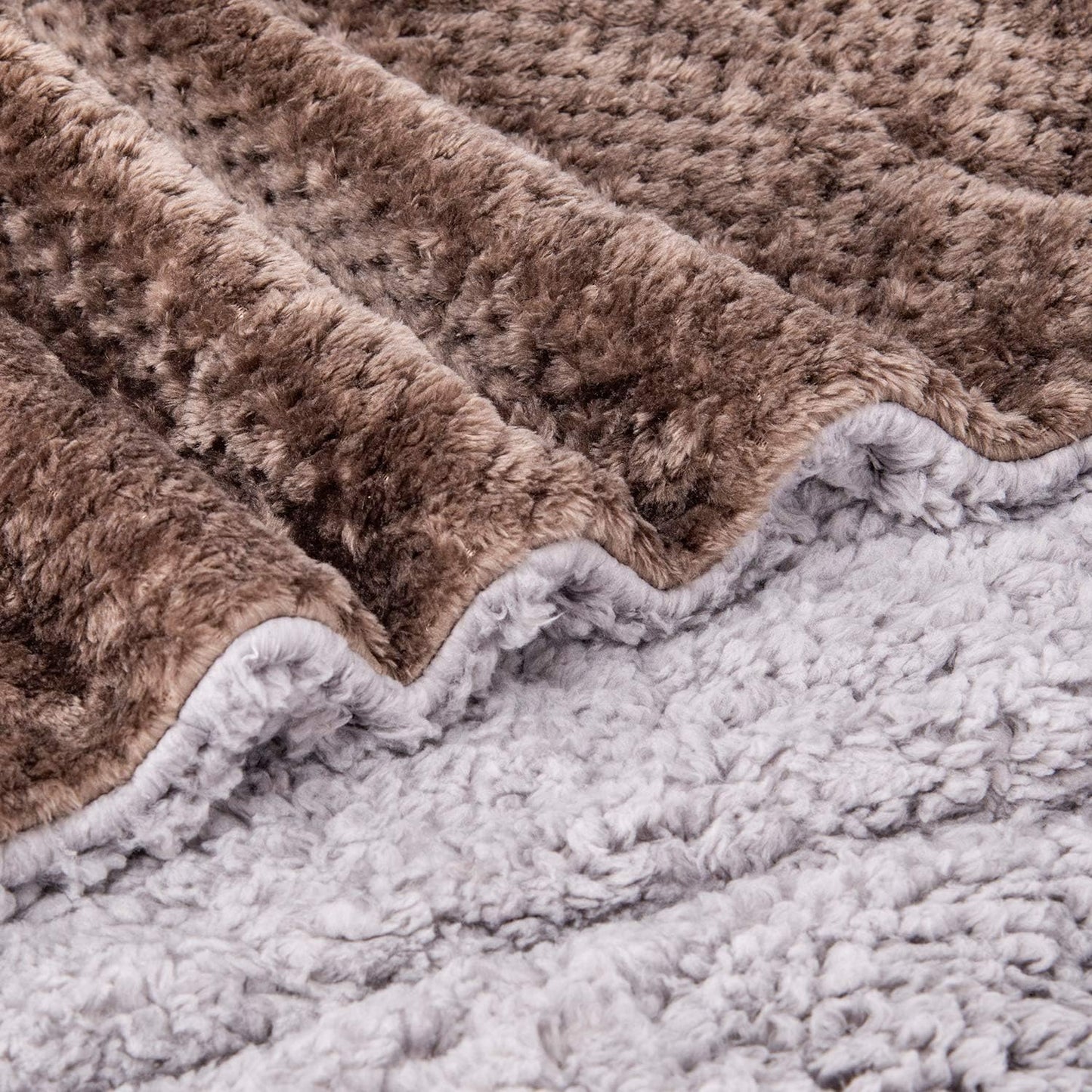 Fuzzy Blanket or Fluffy Blanket for Baby Girl or boy, Soft Warm Cozy Coral Fleece Toddler, Infant or Newborn Receiving Blanket for Crib, Stroller, Travel, Outdoor (40" x 48", DG-Eagle Grey)