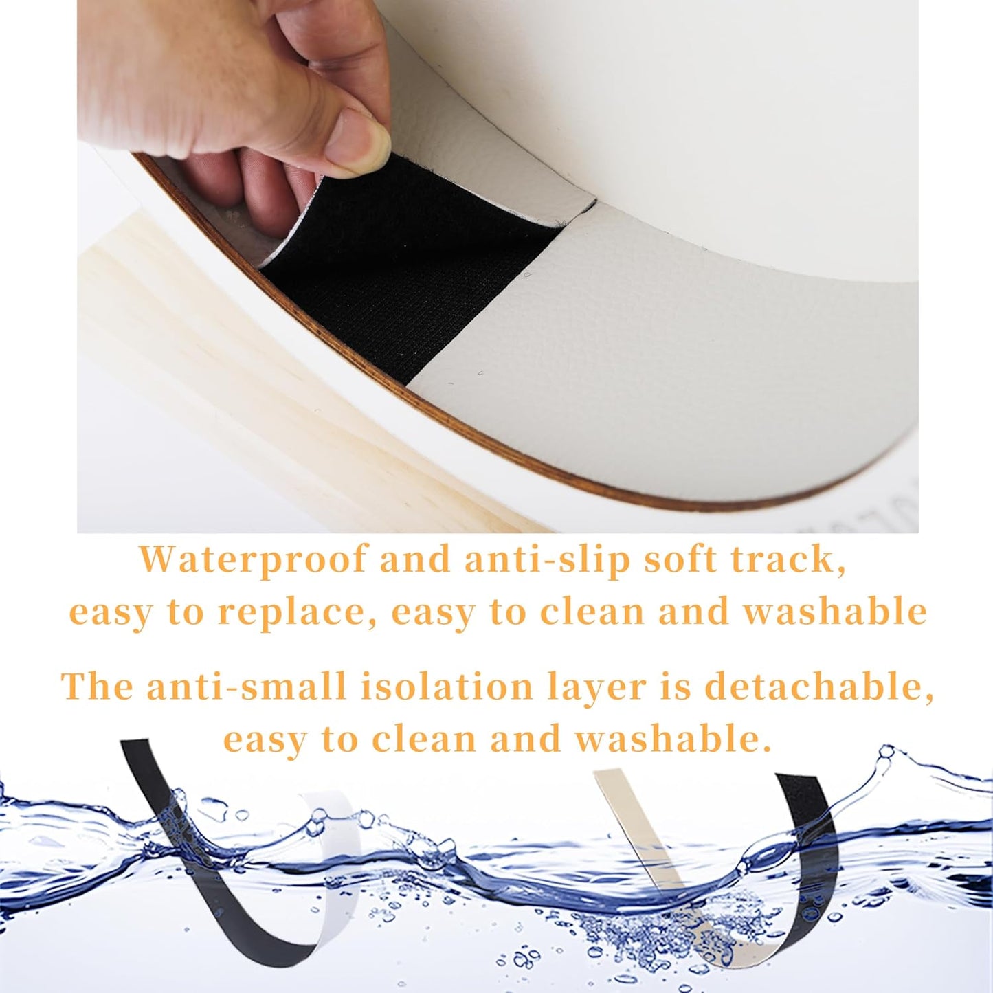 Hamster Silent Exercise Wheel – Wooden Hamster Wheel with Removable Washable Track, Quiet Wheel for Gerbils, Mice, Small Pets – Prevents Boredom Depression（L）