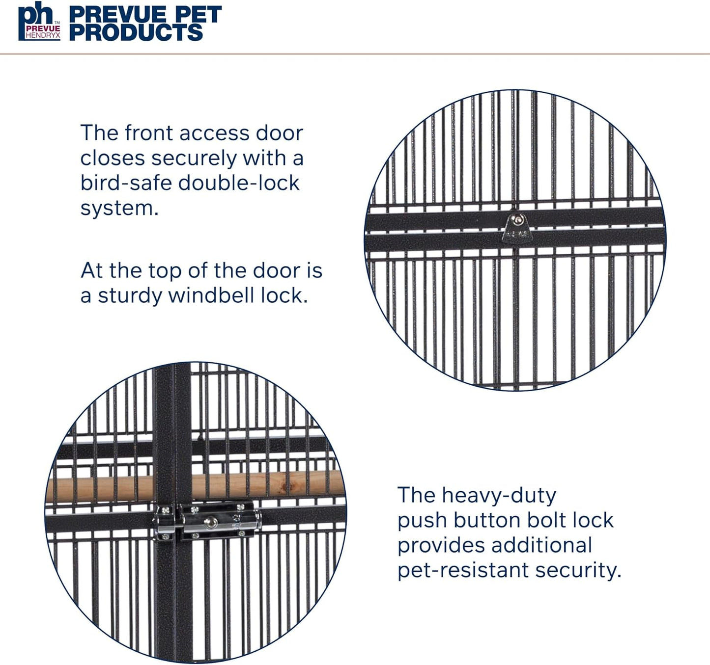 Prevue Pet Products Wrought Iron Select Bird Cage 3154BLK, Black Hammertone, 36-Inch by 24-Inch by 66-Inch