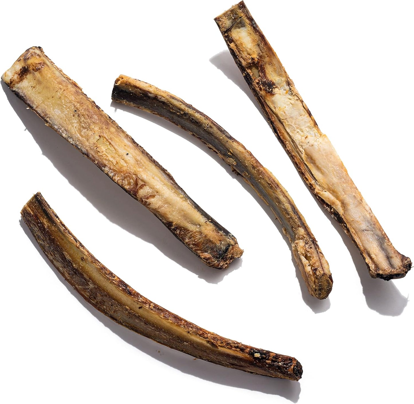 Jack&Pup 12" Rib Bones for Dogs, All Natural Dog Beef Bones, Single Ingredient Bone Marrow, Real Bone for Dogs (6 Pack)