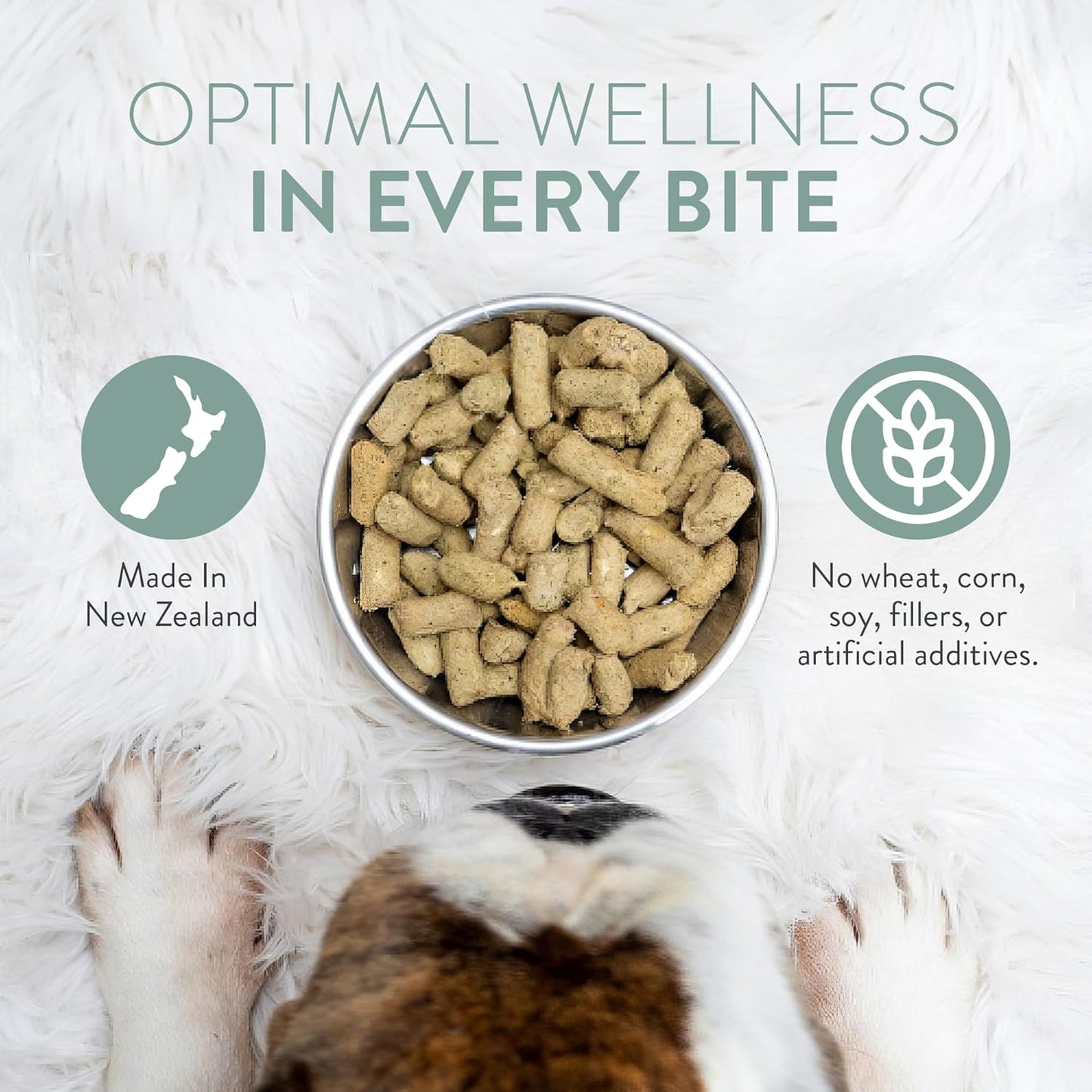 The New Zealand Natural Pet Food Co WOOF Freeze Dried Dog Food - Chicken Recipe, High Protein Dog Treats & Snacks, Dog Food Toppers & Meals, 9.9 oz