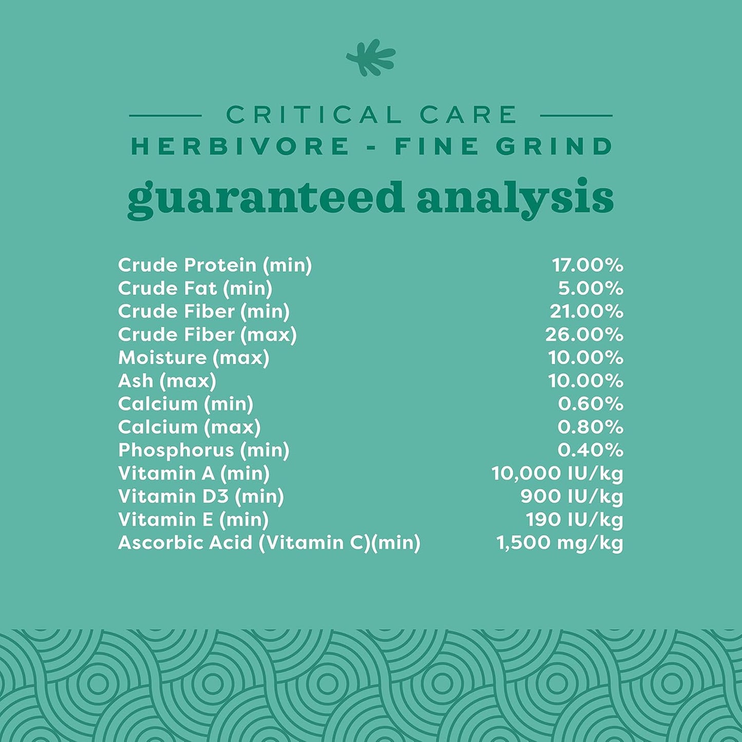 Oxbow Critical Care Herbivore, Fine Grind, Emergency Rabbit & Guinea Pig Food, Natural Papaya Flavor, Veterinary Formula, Critical Care Herbivore, Assist Feeding Formula for Pets, 100 gram bag