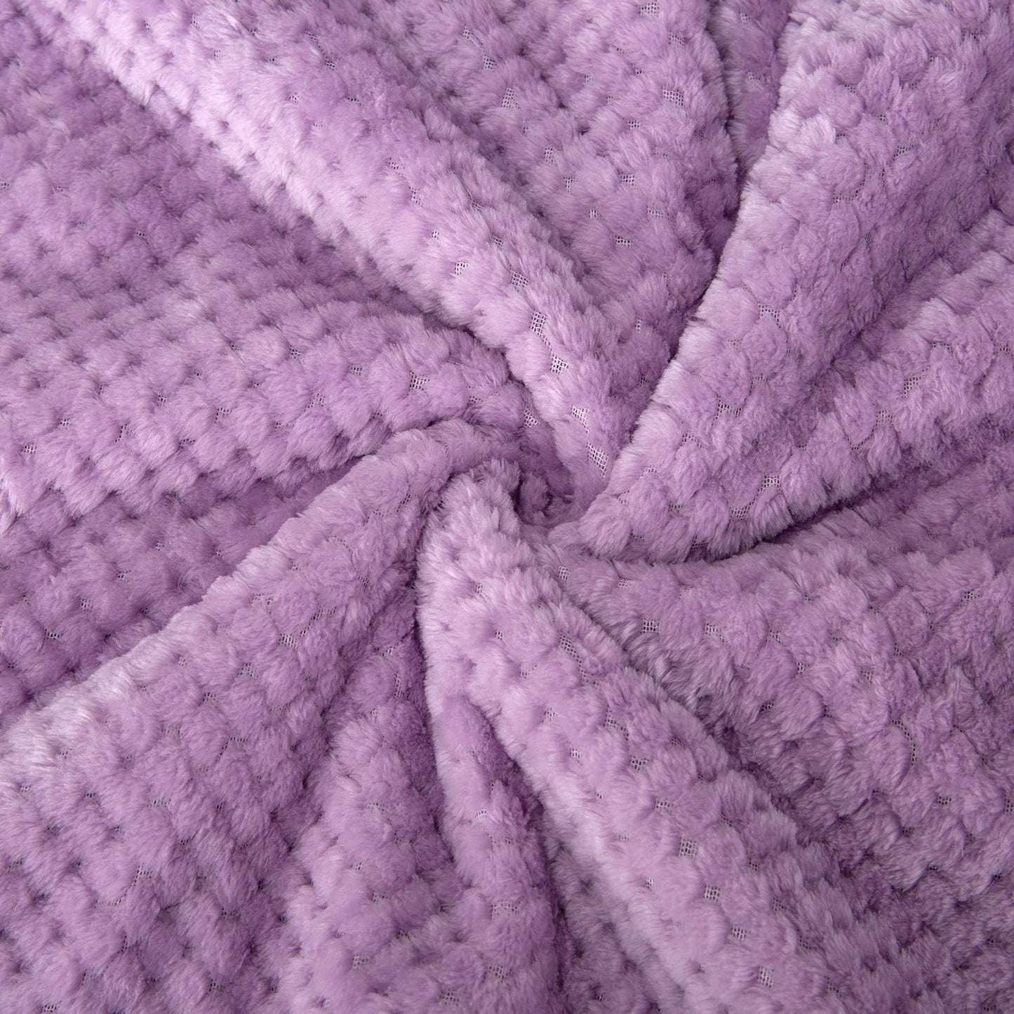 Fuzzy Blanket or Fluffy Blanket for Baby Girl or boy, Soft Warm Cozy Coral Fleece Toddler, Infant or Newborn Receiving Blanket for Crib, Stroller, Travel, Outdoor (40" x 48", DG-Lavender)