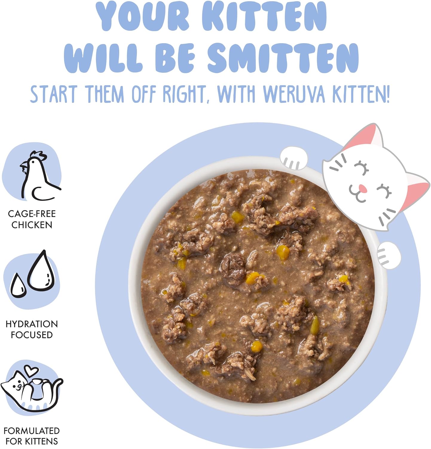 Weruva Kitten, Chicken & Pumpkin Formula in Gravy, 3oz Can (Pack of 12)