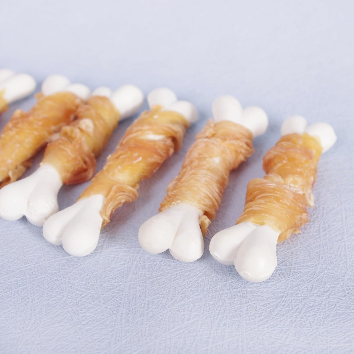 Dog Treats, 2.8 Inch Natural Chicken Wrapped Calcium Dog Bones, Suitable for Puppy and Small Dogs, Pack of 3.5oz.
