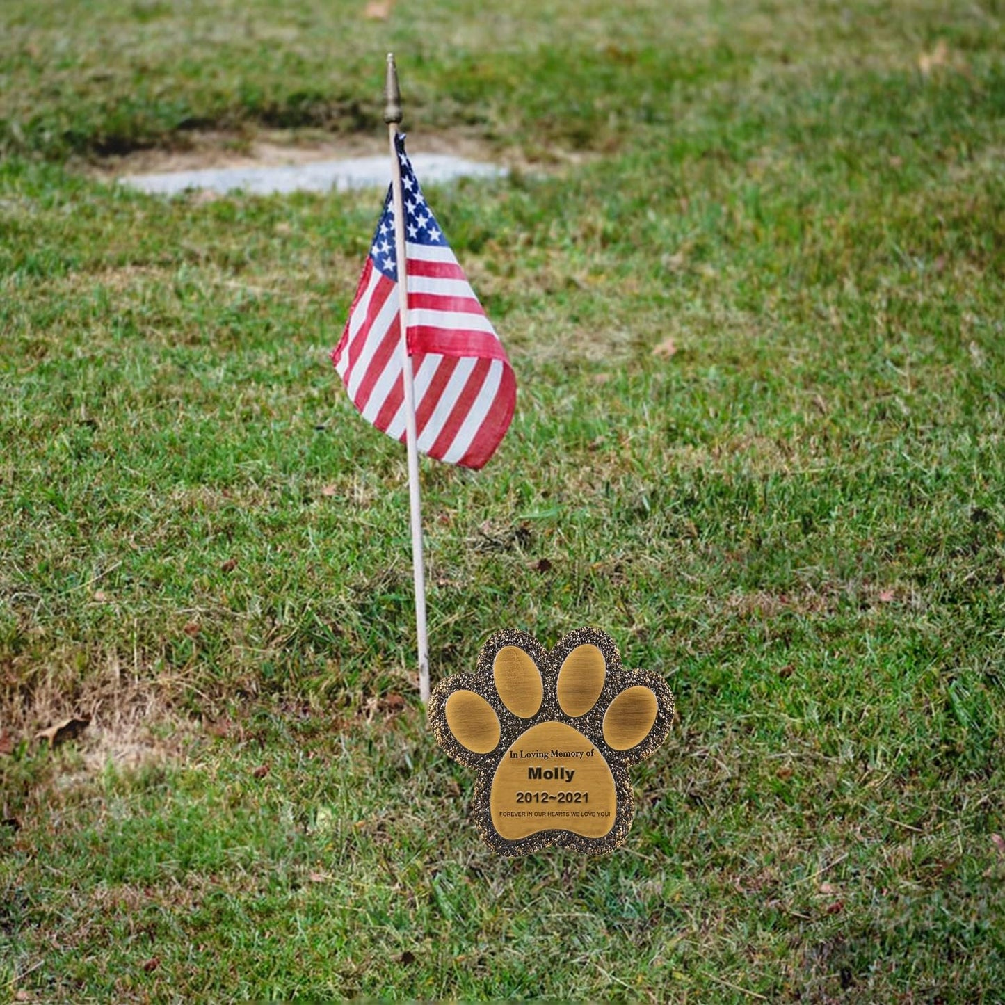 Pet Memorial Stone Cat Dog Pet Memorial Personalized Pet Grave Markers Customized Pet Grave Markers with Pet Name are a Sympathy Gift for The Loss of a Pet (Acrylic)