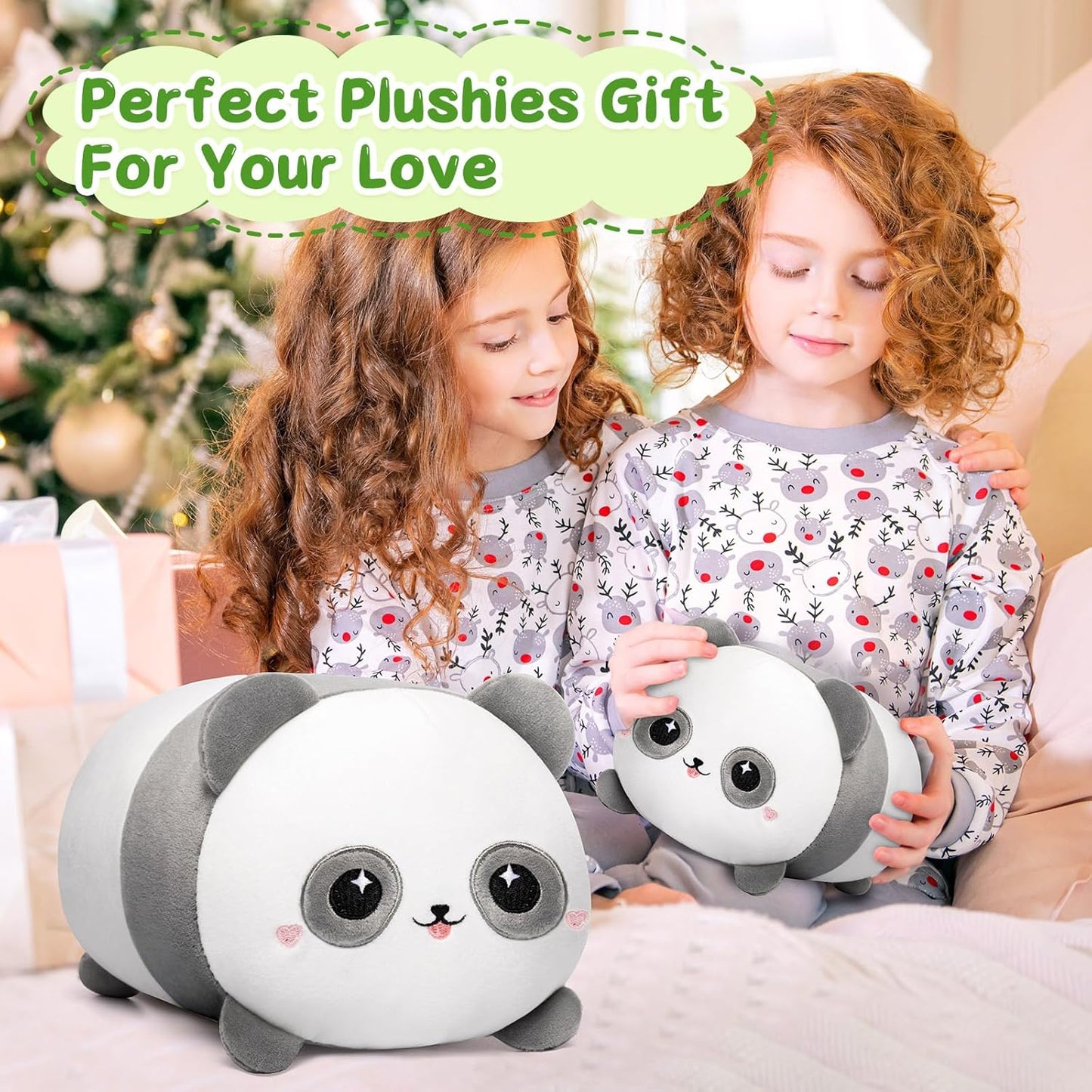 Panda Plush, Cute Panda Plushies Toy, Soft Plushie Cuddle Pillow, Anime Plushie Doll, Cute Stuff Toys Gift for Girls, Boys and Males (16 Inch)