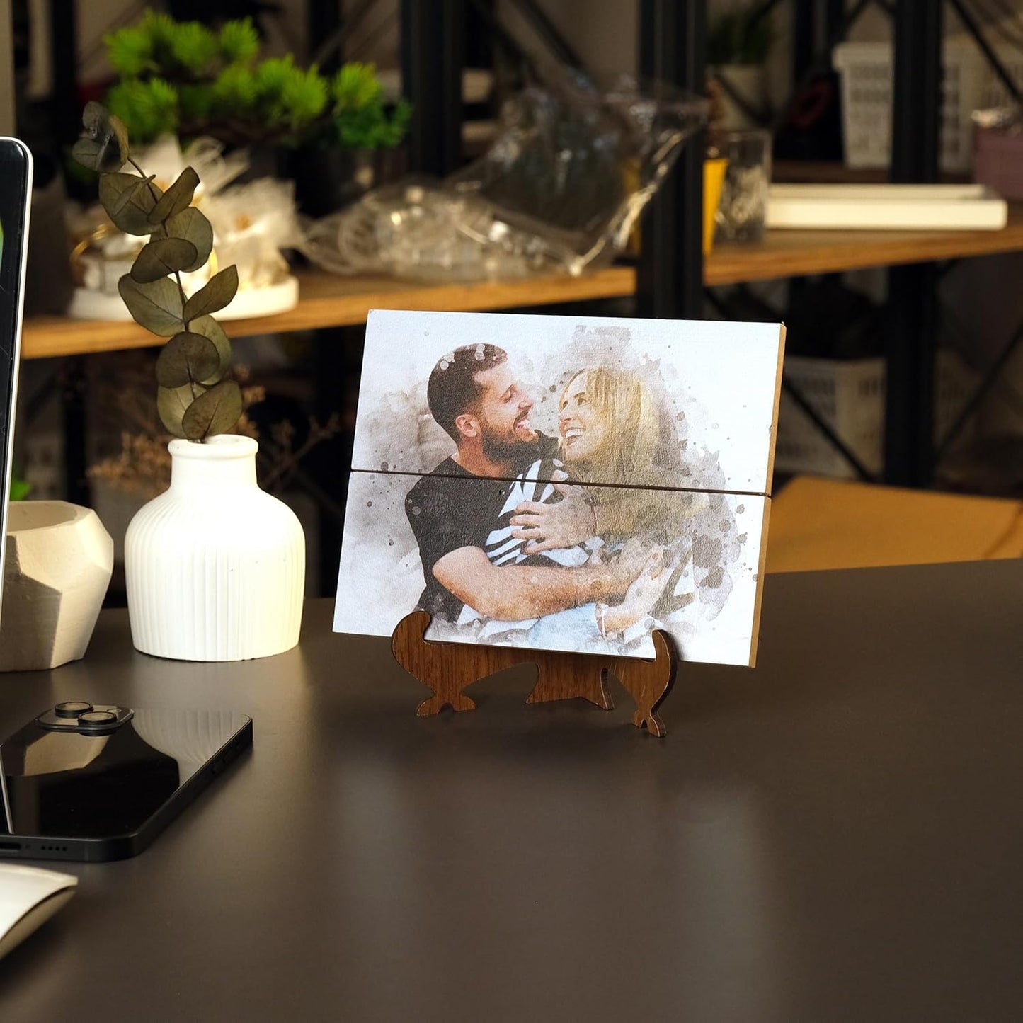 Personalized Valentine’s Day Gift for Him or Her, Custom Wooden Picture Print, Your Photo Printed on Real Wood, Rustic Wall Decor, Couple Photo Frame, Custom Photo on Wood