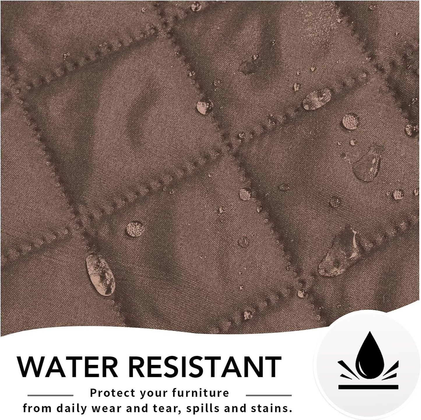 Easy-Going Oversized Recliner Chair Slipcover Reversible Sofa Cover Water Resistant Couch Cover Furniture Protector with Elastic Straps for Pets Dog (Oversized Recliner, Brown/Brown)