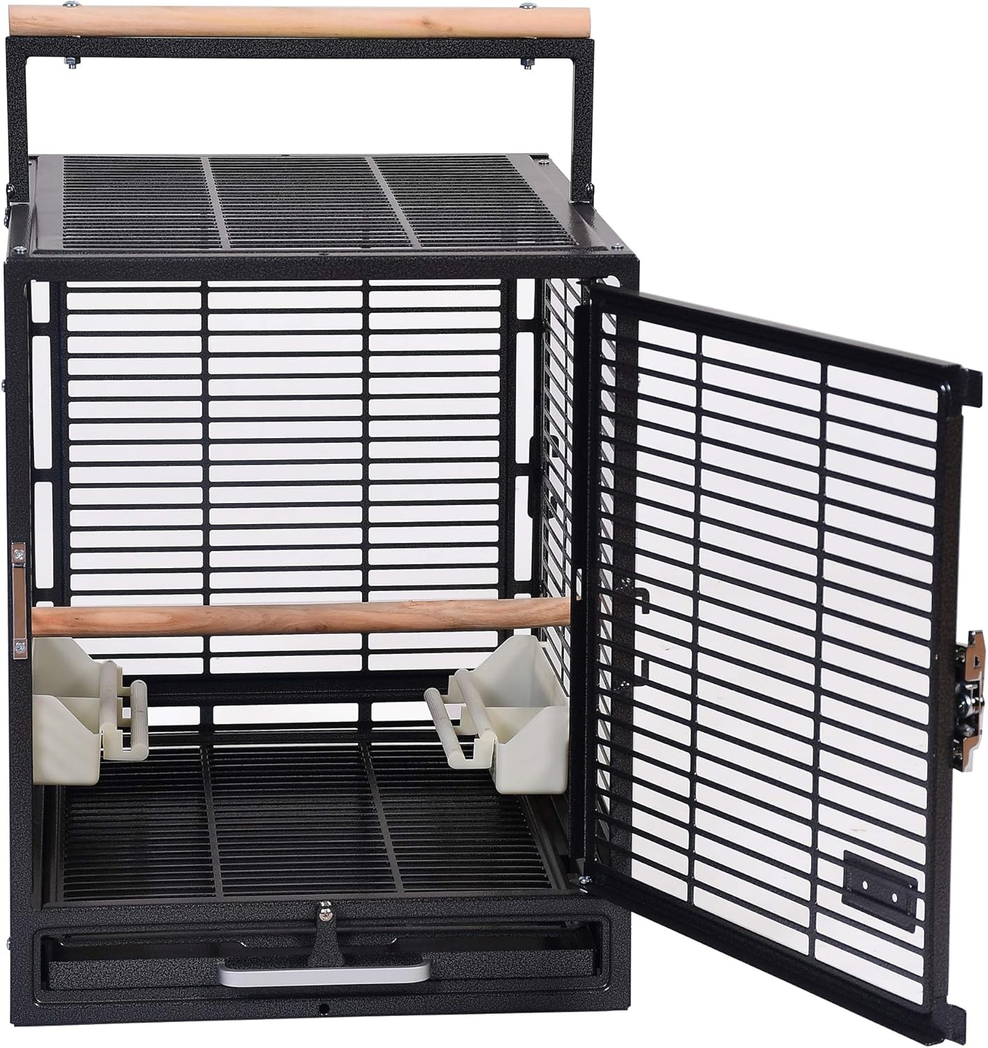 ZooPro Pet Travel Cage - Durable Metal Small Pet Carrier - for Sugar Gliders, Hedgehogs, Squirrels, Guinea Pigs, Hamsters, Rats, Parrots, Finches, Parakeets, & Other Small Mammals and Birds