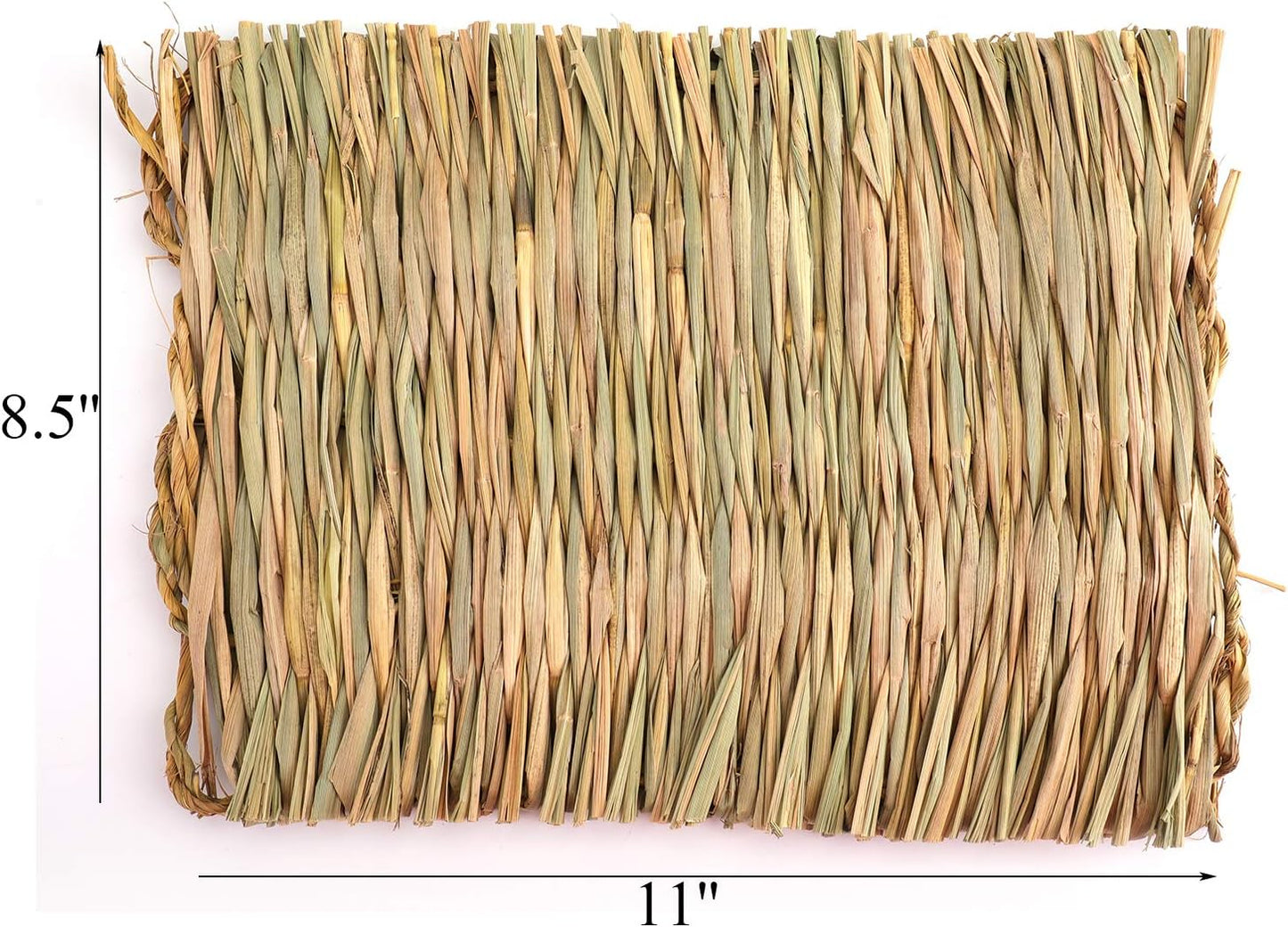 Yesland 12 Pack Woven Rabbit Mat - Grass Mat & Bunny Bedding Nest - Natural Chew Toy Bed for Guinea Pig Chinchilla Squirrel Hamster Cat Dog and Small Animal