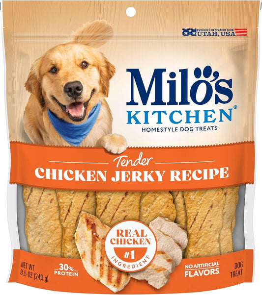 Milo's Kitchen Homestyle Dog Treats, Chicken Jerky, 8.5 Ounce, High Protein, No Artificial Flavors