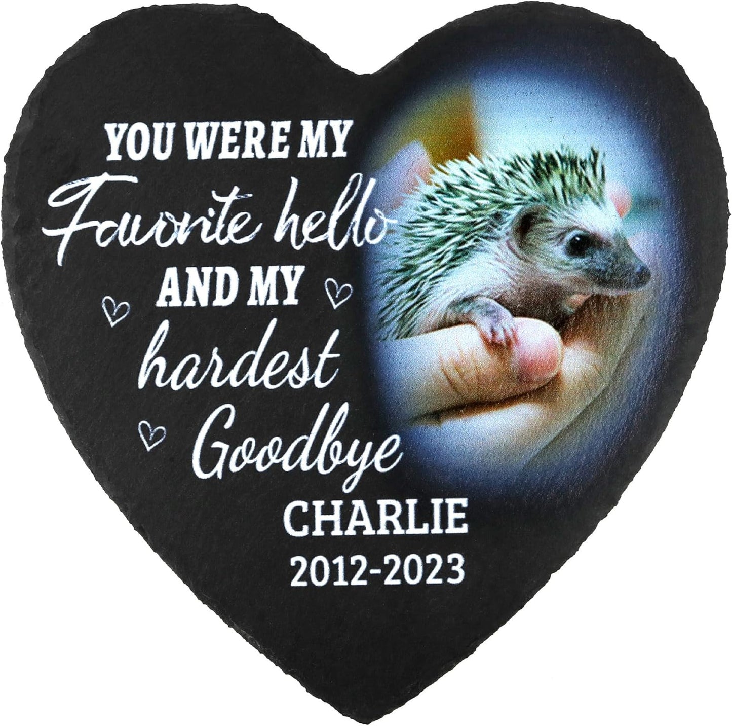 ODB Gifts for Loss of Hedgehog, Hedgehog Memorial Stone, Hedgehog Memorial Gifts, Hedgehog Loss Gifts, Hedgehog Head Stones, Hedgehog Grave Marker, Gifts for Hedgehog Lovers (Hedgehog)