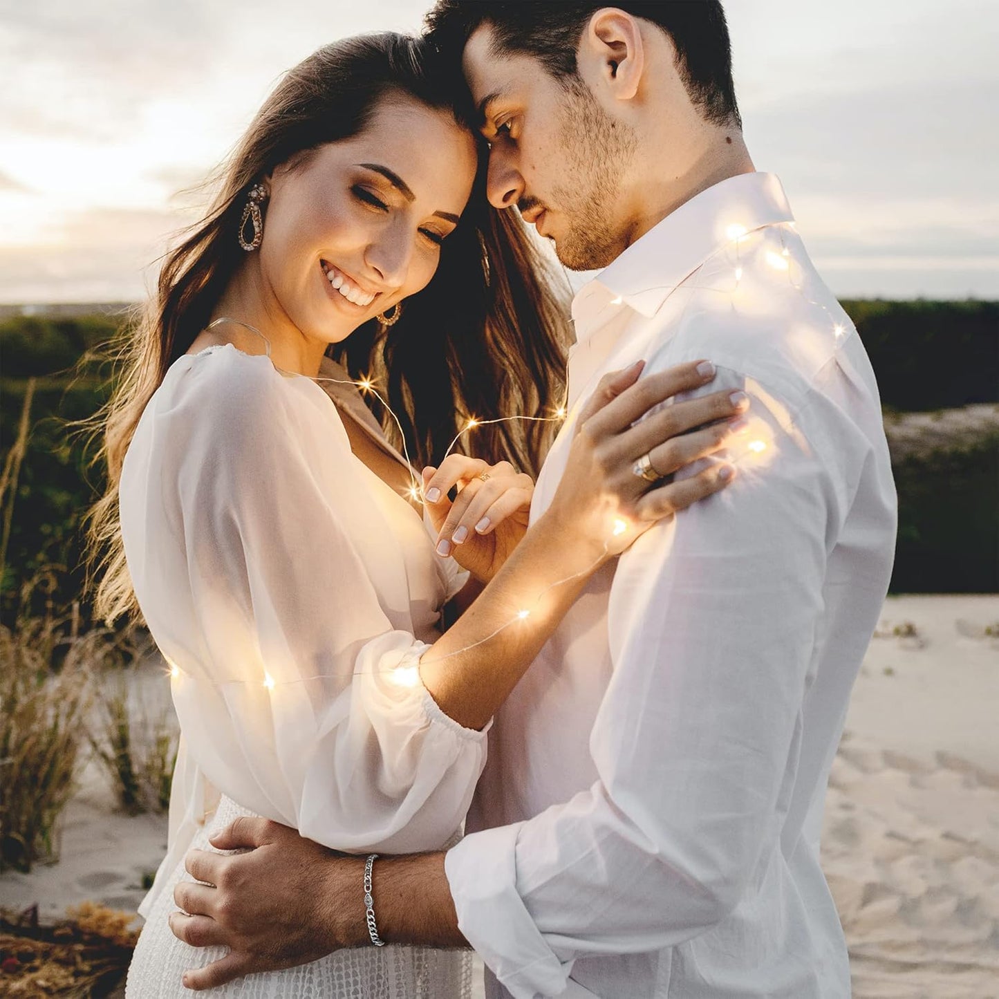EMIRISTIC Custom Photo Bracelet - Personalized Picture Natural Stone Cuban Chain Bracelet - Any Special Day Gifts