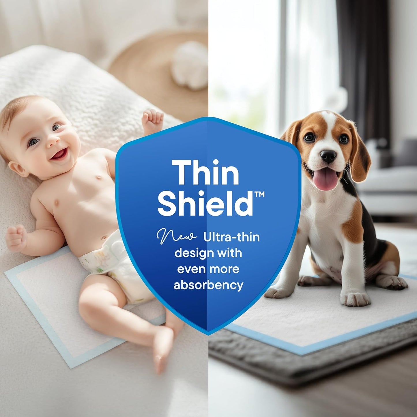 Chucks Pads Disposable [50-Pack] Underpads 17"x 24" - Pee Pads for Dog, Puppy - Diaper Changing Table Pad for Baby - Incontinence Bed & Chair Liners for Elderly - Pet Potty Training Pads - Leak Proof