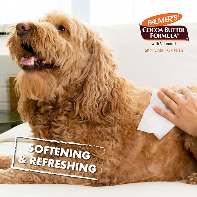 Palmer's for Pets Coconut Oil Refreshing Wipes for Puppies - Palmers Puppy Wipe for Gentle Grooming, 100 Count