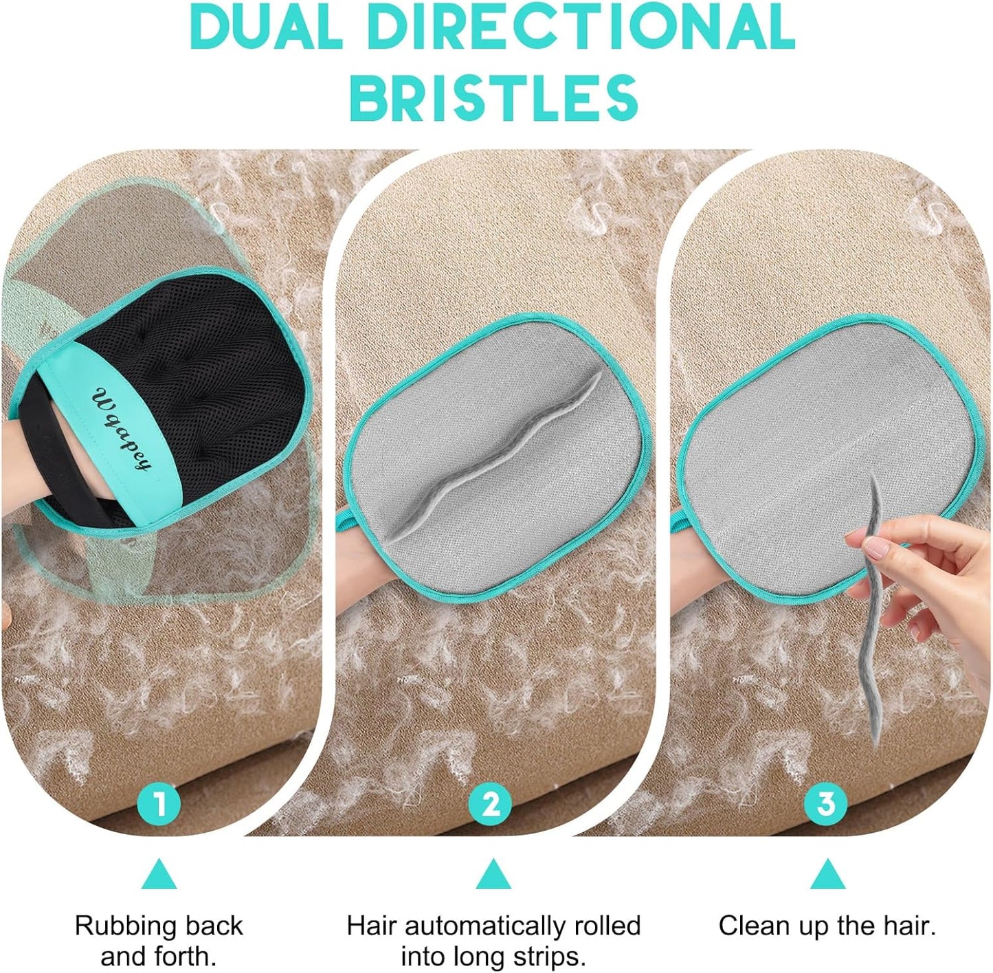 Pet Hair Remover, Electrostatic Pet Hair Removal Gloves, Reusable Cat & Dog Hair Remover for Couch, Furniture, Carpet, Curtain, Upgraded Animal Fur Removal Tool, Cat Grooming Gloves-1 PCS