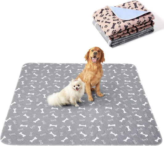 Eterish Reusable Washable Pee Pads for Dogs Extra Large 54'' x 54'' 2 Pack, Absorbent Pet Puppy Dog Training Pads Non-Slip, Waterproof Whelping Potty Pads for Dogs Leak-Proof